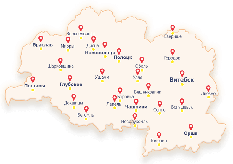 fillials map